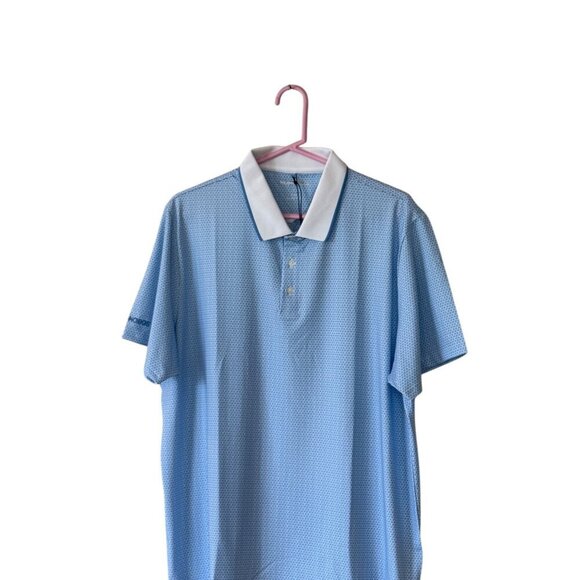 Bonobos Golf Shirt Polo Justin Rose Performance Slim Blue Sunburst XXL MSRP $89 - Picture 9 of 10